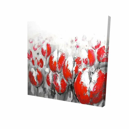 FONDO 16 x 16 in. Abstract Red Tulips-Print on Canvas FO2792586